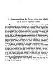 Cover of: Ueber die Verba, die den Infinitiv mit à und de regieren. (10. Jahresb., Städt. Gymn. zu Waren).