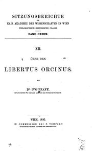 Cover of: Ueber den Libertus Orcinus