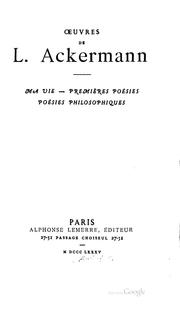 Cover of: Œuvres de L. Ackermann