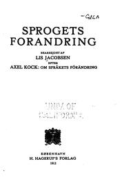 Cover of: Sprogets Forandring