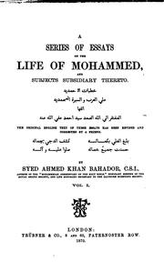 Cover of: A Series of Essays on the Life of Mohammed and Subjects Subsidiary Thereto