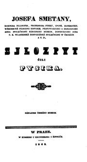 Cover of: Sjlozpyt, čili, Fysika by Josef František Smetana