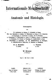 Cover of: Internationale Monatsschrift F�ur Anatomie und Physiologie by 