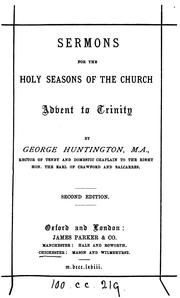 Cover of: Sermons for the holy seasons of the Church