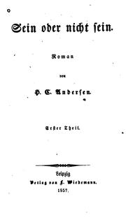 Cover of: Sein oder nicht sein: Roman by Hans Christian Andersen