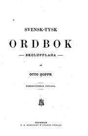 Cover of: Svensk-tysk ordbok: Skolupplaga