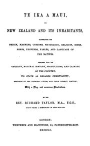 Cover of: Te Ika a Maui, or New Zealand and its inhabitants