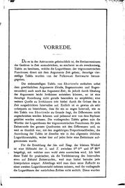 Cover of: Siebenstellige Logarithmen der trigonometrischen Functionen für jede ...