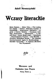 Wczasy literackie by Adolf Nowaczyński