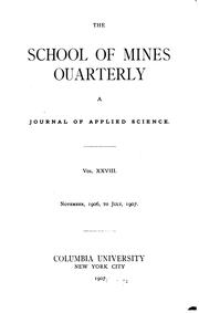 Cover of: The School of Mines Quarterly