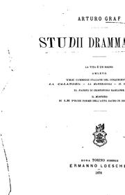Cover of: Studii drammatici di Arturo Graf ...