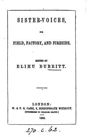 Cover of: Sister-voices, for field, factory, and fireside