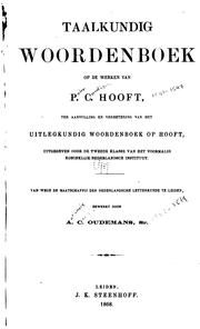Cover of: Taalkundig woordenboek op de werken van P.C. Hooft, ter aanvulling en verbetering van het ...
