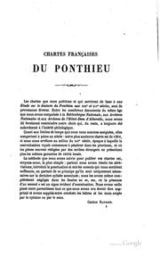 Cover of: Étude sur le dialecte picard dans le Ponthieu d'après les chartes des XIII ...