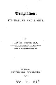 Cover of: Temptation: its nature and limits