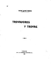 Cover of: Trovadores y trovas