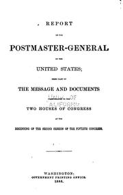 Cover of: Annual Reports. Report of the Postmaster-General. Miscellaneous Reports