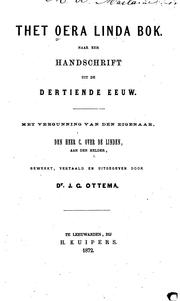 Cover of: Thet Oera Linda bok: Naar een handschrift uit de dertiende eeuw. Met vergunning van den eigenaar ...