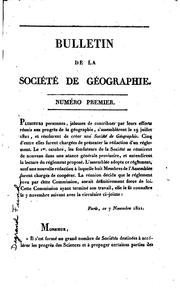 Cover of: Bulletin de la Société de géographie