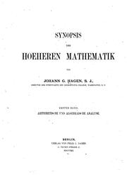 Synopsis der hoeheren mathematik by Johann G. Hagen