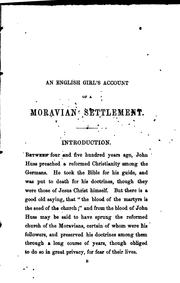 Cover of: An English girl's account of a Moravian settlement in the Black forest [by B.B. Batty] ed. by ... by Beatrice Braithwaite Batty