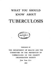 Cover of: What You Should Know about Tuberculosis