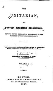 Cover of: The Unitarian, and Foreign Religious Miscellany