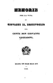 Cover of: Memorie per la vita di Giovanni II. Bentivoglio