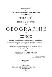 Cover of: Traité méthodique de géographie du Congo
