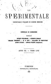 Cover of: Lo Sperimentale