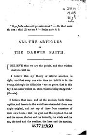 All the Articles of the Darwin Faith by F. O. Morris