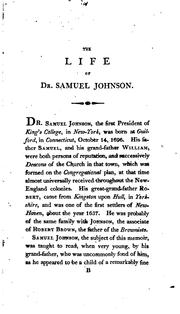 Cover of: The Life of Samuel Johnson, D.D.: The First President of King