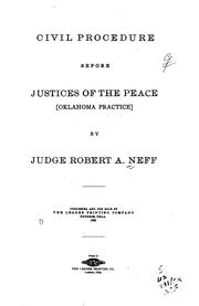 Civil Procedure Before Justices of the Peace (Oklahoma Practice) by Robert A. Neff