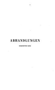 Cover of: Abhandlungen der philologisch-historischen Classe der Königlich sächsischen Gesellschaft der ...