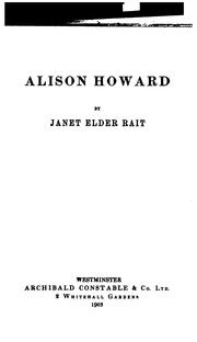 Alison Howard by Janet Elder Rait