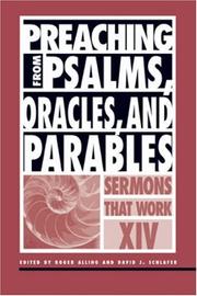 Cover of: Preaching from Psalms, oracles, and parables by edited by Roger Alling and David J. Schlafer.