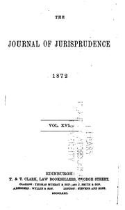 Cover of: The Journal of Jurisprudence