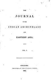 Cover of: Journal of the Indian Archipelago and Eastern Asia by 