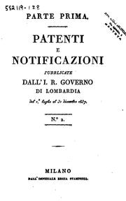 Cover of: Raccolta degli atti dei governi di Milano e di Venezia e delle disposizioni generali emanate ...