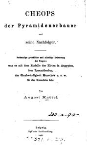 Cover of: Cheops der Pyramidenerbauer und seine Nachfolger