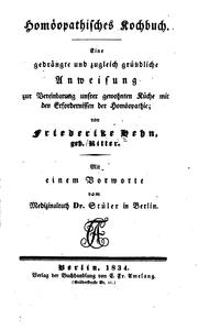 Cover of: Homöopathisches Kochbuch: Eine gedrängte und zugleich gründliche Anweisung zur Vereinbarung ...