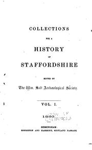 Cover of: Collections for a History of Staffordshire. by 