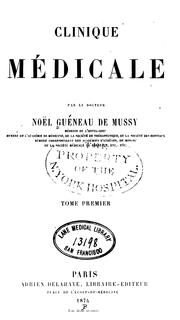 Cover of: Clinique médicale. v. 2, 1875