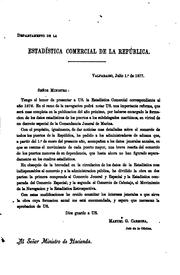 Cover of: Estadistica comercial de la República de Chile correspondiente al año de 1876 by 
