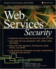 Cover of: Web services security