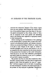 On diseases of the prostate gland by James Stannus Hughes