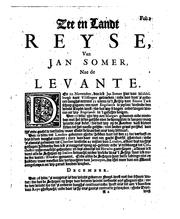 Cover of: Jans Somers zee en landt reyse, gedaen naer de Levante by 