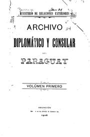 Cover of: Archivo diplomático y consular del Paraguay...