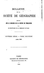 Cover of: Bulletin de la Société de géographie by 