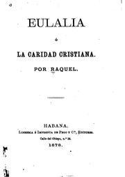 Cover of: Eulalia, ó, la caridad cristiana